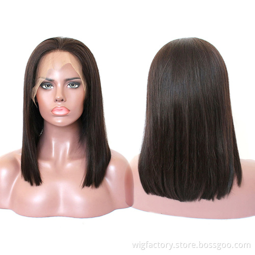 the popular short frontal bob ,13*4 lace frontal short bob wig,good quality pure human hair bob lace front wig